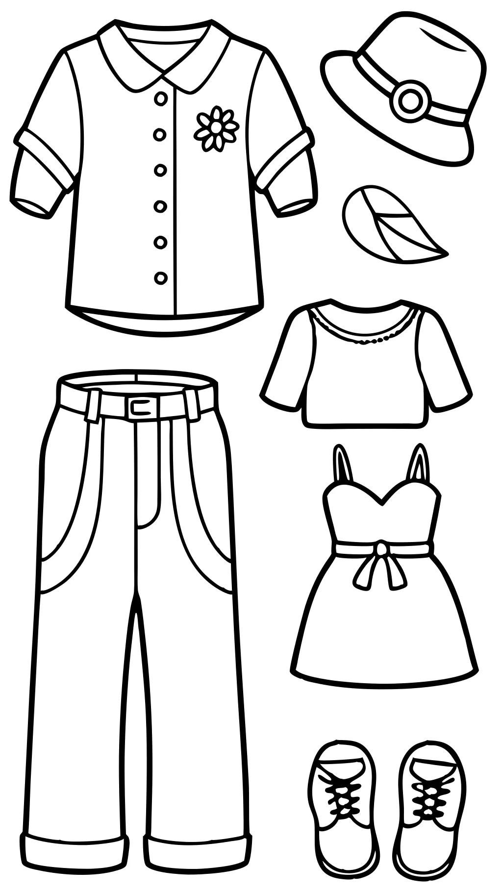 clothes coloring pages